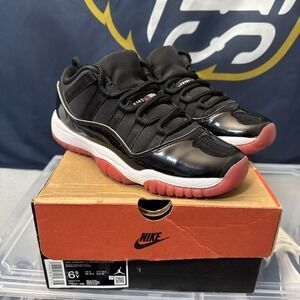 Nike Air Jordan 11 Retro Low Bred (GS) Size 6.5Y /8 women's FV5121-006 With Box